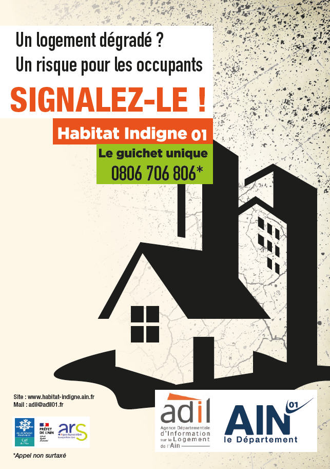 Affiche Habitat indigne -Numéro unique 0806 706 806