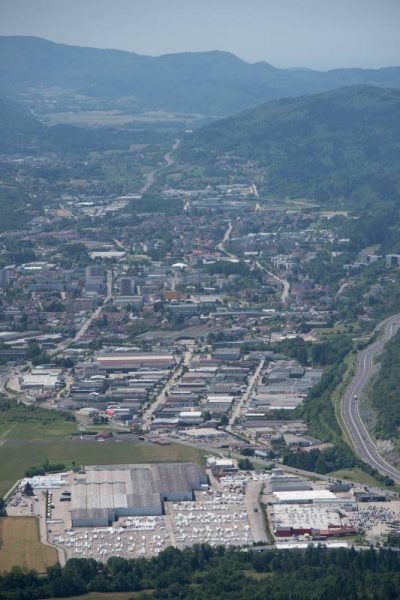 Arbent-Vu du ciel-PhotoJFB-0907-Haut Bugey Photo d'Arbent vu du ciel - Haut-Bugey